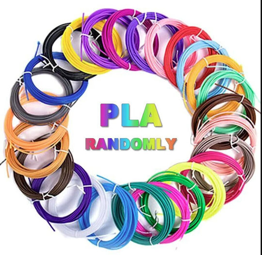 Set 50 Filamente Pentru Stilouri 3D Zola PLA 250 M 1.75mm Șabloane Incluse