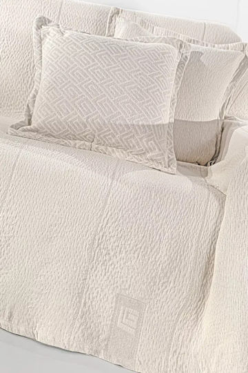 Guy Laroche Soho Ριχτάρι Πολυθρόνας Chenille 180x150εκ. Ivory