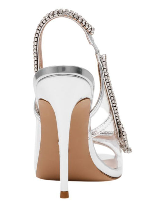 Sandals with Strass Silver