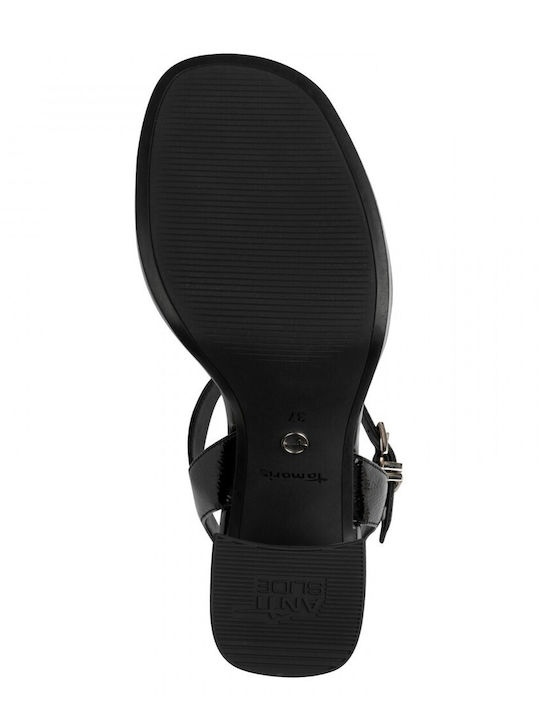 Sandals Made of Black Patent Leather