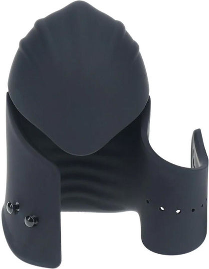 Adjustable Vibrating Silicone Penis Head Stimulator Black