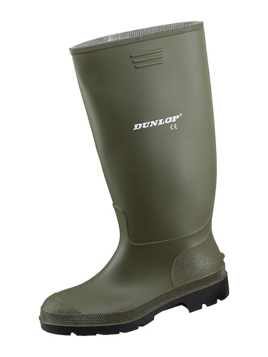 Dunlop Pricemastor Non-Slip Knee Safety Wellies Green
