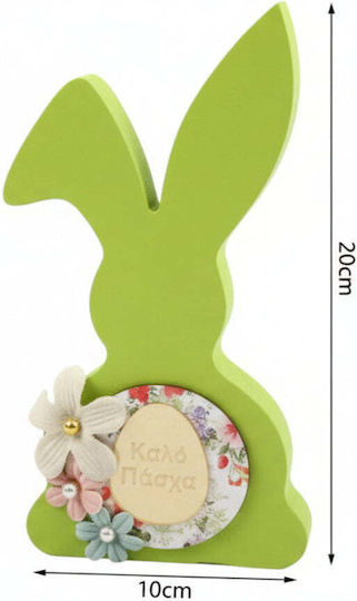 Dekorative Hölzerne Kaninchen Grüne 10x20 cm