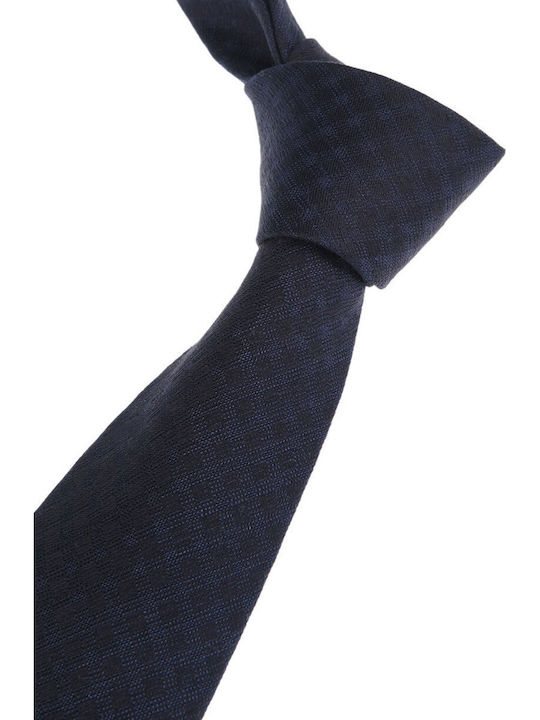 Manetti Men's Silk Tie with Printed Pattern in Blue Color