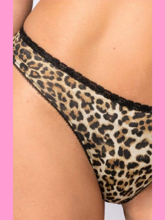 Damen-Slip Brasil mit Spitze Braune