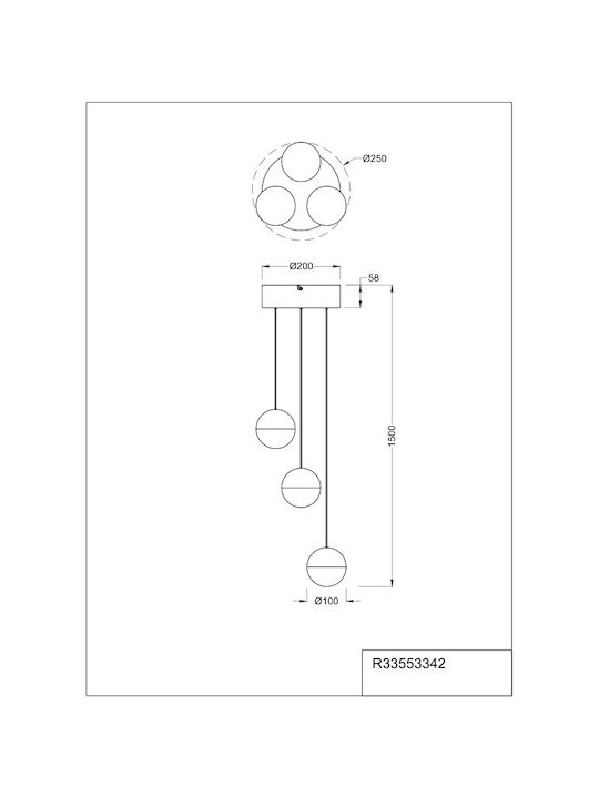 Trio Lighting Senta Κρεμαστό Φωτιστικό Γκρι