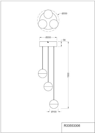 Trio Lighting Senta Κρεμαστό Φωτιστικό Ασημί Trio Lighting Senta Κρεμαστό Φωτιστικό Ασημί