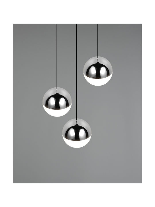 Trio Lighting Senta Κρεμαστό Φωτιστικό Ασημί