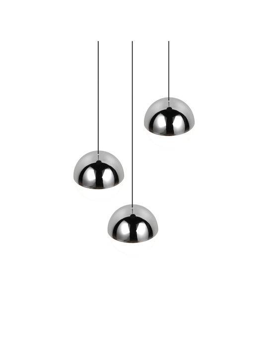 Trio Lighting Senta Κρεμαστό Φωτιστικό Ασημί