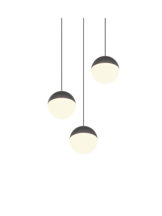 Trio Lighting Senta Κρεμαστό Φωτιστικό Γκρι