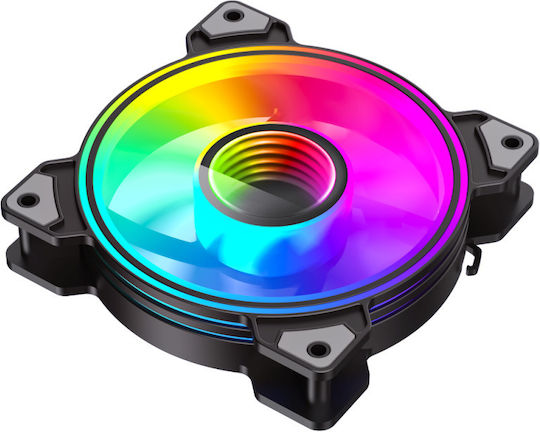 GameMax Case Fan 120mm 1200rpm with RGB Lighting and 3-Pin Connection
