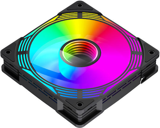 GameMax GameMax Case Fans 120mm 44cfm with ARGB Lighting and 4-Pin PWM / 3-Pin Connection Pack of 3