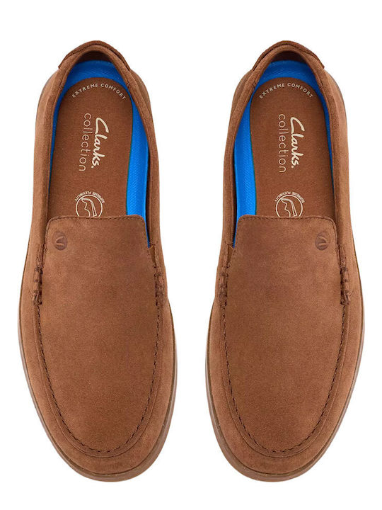 Flexway Step Cola Suede Herren Mokassins in Tabac Braun Farbe