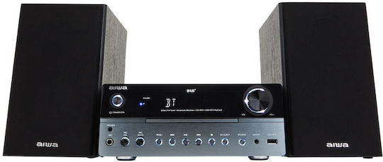 Aiwa Ηχοσύστημα 2.0 MSBTU-700DAB 50W με CD Player και Bluetooth Ασημί