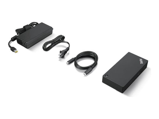 Lenovo ThinkPad Universal USB-C Docking Station με HDMI/DisplayPort 4K PD Ethernet και σύνδεση 3 Οθονών Μαύρο
