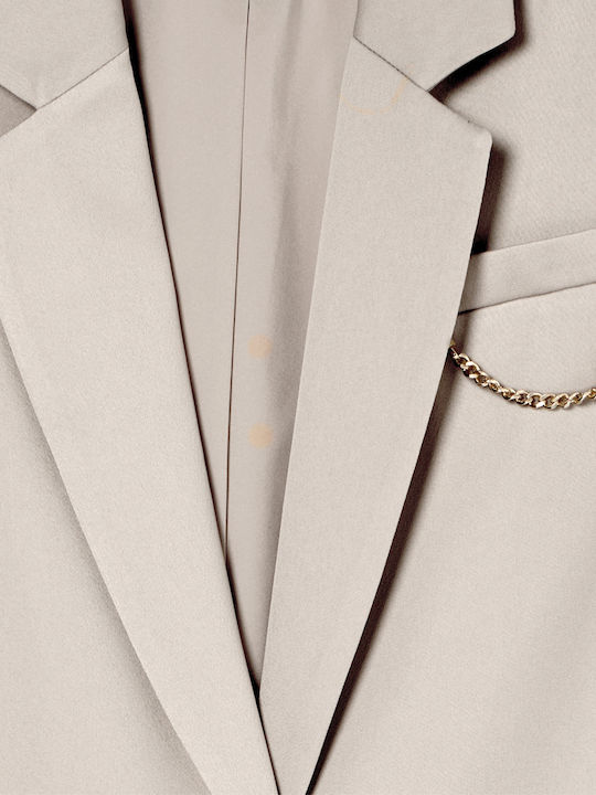 Armani Exchange Long Women's Beige Blazer