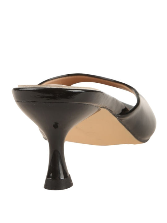 Mules With Heel In Black Colour