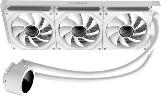 GameMax IceBurg 360 Digital Υδρόψυξη AIO CPU με 3 Ανεμιστήρες 120mm και ARGB Φωτισμό Λευκή