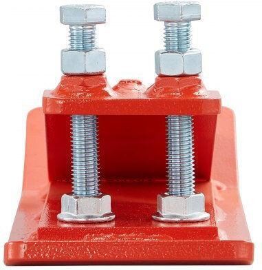 Vevor Tractor Bucket Protector 2 Pieces Heavy Duty Edge Protectors Steel Edge Protection Device Anti Slip Function Double Hex Nuts Bolts Snow Leaf Removal Gravel Dispersion Orange