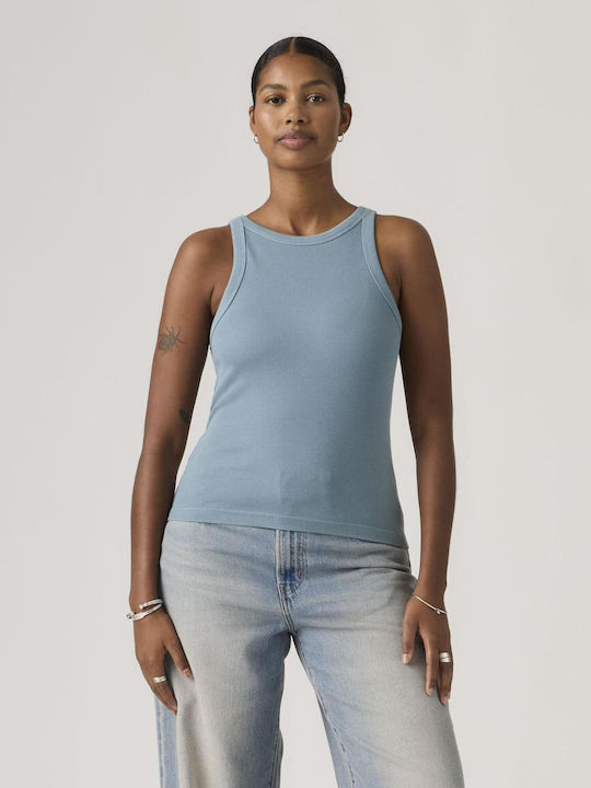 Essential Women's Sleeveless Light Blue Blouse