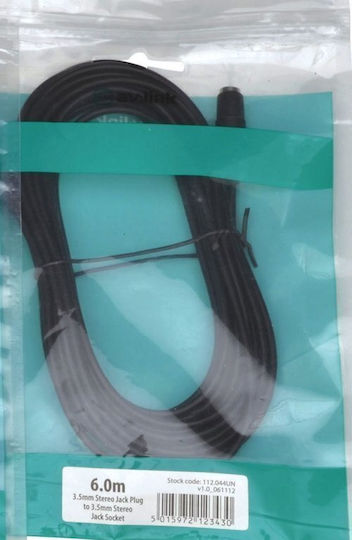 AvLink Audio Cable 3.5mm Male to 3.5mm Female Black 6m