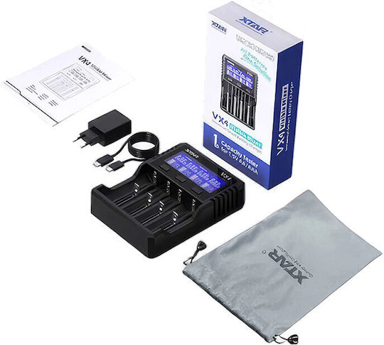 XTAR USB Charger 4 Batteries Li-ion/Ni-Cd/Ni-MH Size