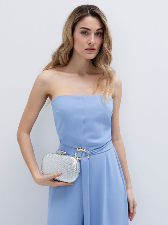 Women's Off-Shoulder Light Blue Jumpsuit