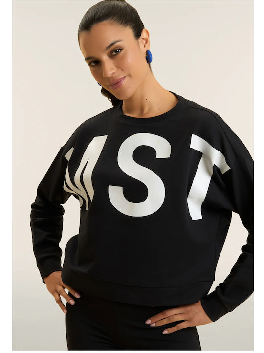 Cropped Women's Sweatshirt Black