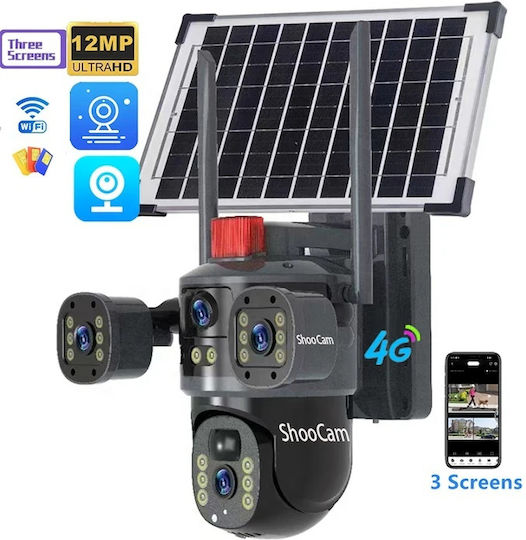FOX385577 IP Κάμερα Παρακολούθησης Wi-Fi/4G 12MP Αδιάβροχη Μπαταρίας με Αμφίδρομη Επικοινωνία
