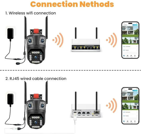 FOX385578 IP Камера За Наблюдение Wi-Fi 9MP Водоустойчива На Батерия С Двупосочна Комуникация