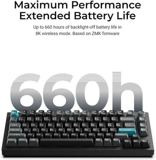 Keychron Q1 Ultra Q1U-M4 Wireless Gaming Keyboard 75% with Keychron Silk POM Banana Switches and RGB Lighting (English US)