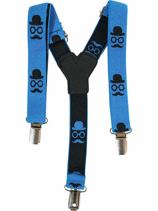 Mini Show Set Bretele Cravate Bow Ties Charming Blue