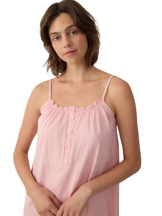 Minerva Maternity and Breastfeeding Nightgown Pink