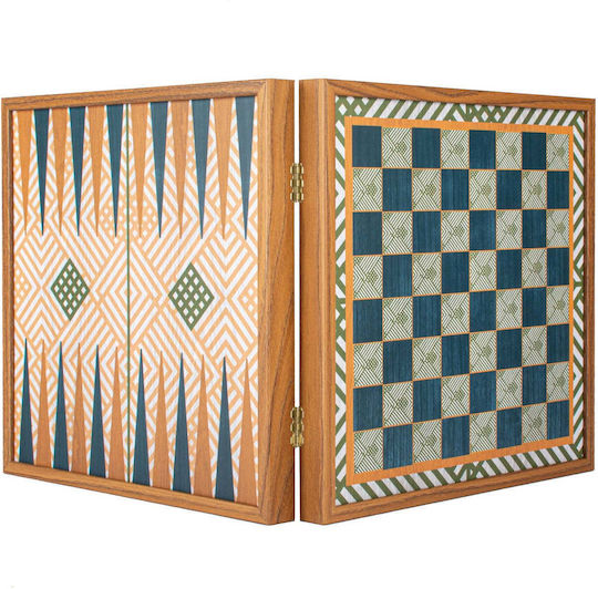 Manopoulos Combo Piese de Lemn pentru Backgammon 10.16cm