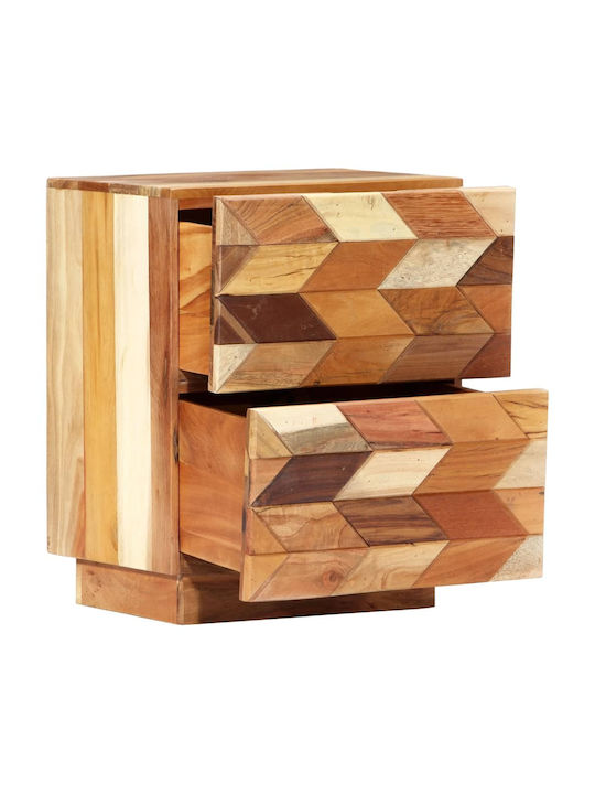 Beige Wooden Bedside Table 40x30x50cm