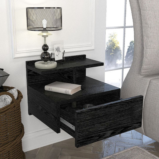 Επιτοίχιο Mislina Ξύλινο Μαύρο 40x33.2x32cm GP042-0385,1
