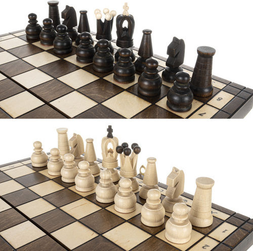 Schach Spielfiguren Braun / Schwarz 2cm