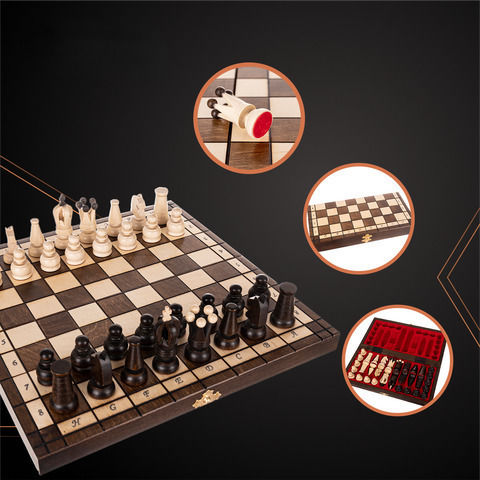 Schach Spielfiguren Braun / Schwarz 2cm