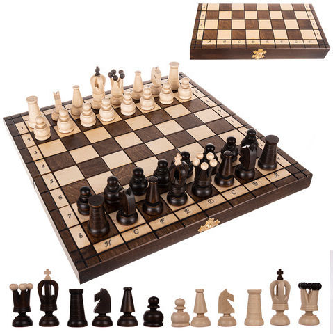 Schach Spielfiguren Braun / Schwarz 2cm