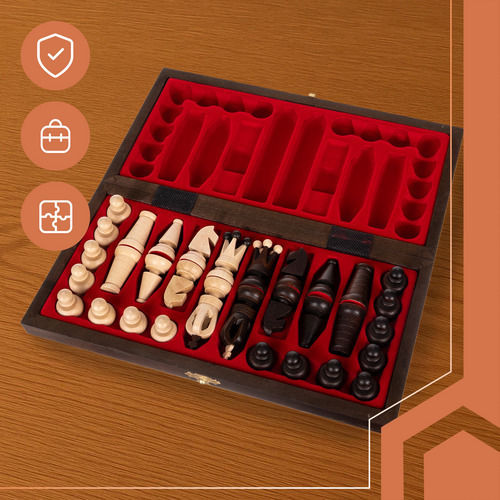 Schach Spielfiguren Braun / Schwarz 2cm