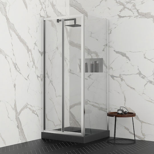 Orabella Fusion Καμπίνα Ντουζιέρας με Πτυσσόμενη Πόρτα 70x80x180cm Clean Glass