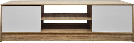 Έπιπλο Τηλεόρασης Sasa Λευκό Μ150xΠ35xΥ41.5cm