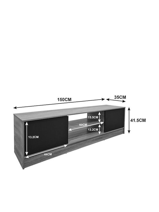 TV Stand Sasa White L150xD35xH41.5cm