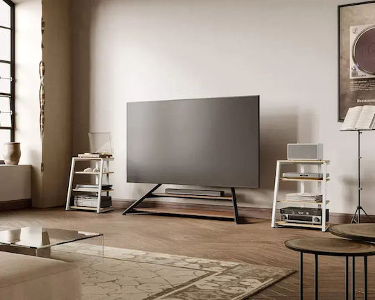 Fitueyes Eiffel AS07 Hi-Fi Furniture White/Oak 61x78x56.5cm