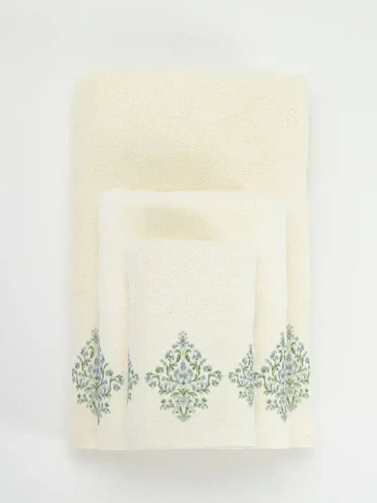 Borea Комплект Хавлиени Кърпи 2 Бр Damask Екрю