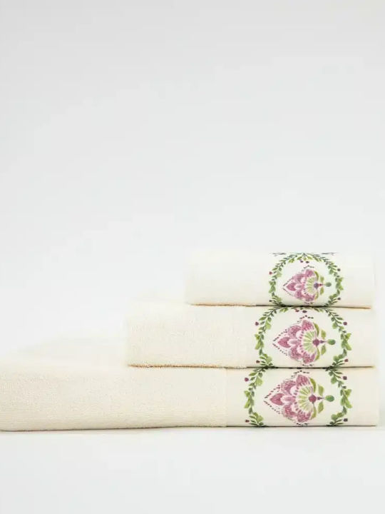 Borea Bath Towels Set 3 pcs Lotus Cream