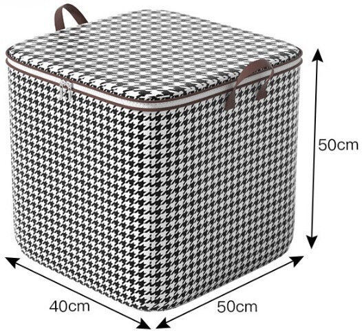 Alista Home Coș De Depozitare Din Țesătură Cu Capac Negru 40x50x50cm