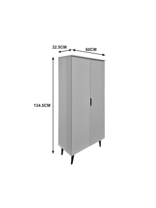 Dulap Pentru Pantofi Din Lemn Oufelia 60x32.5x134.5cm