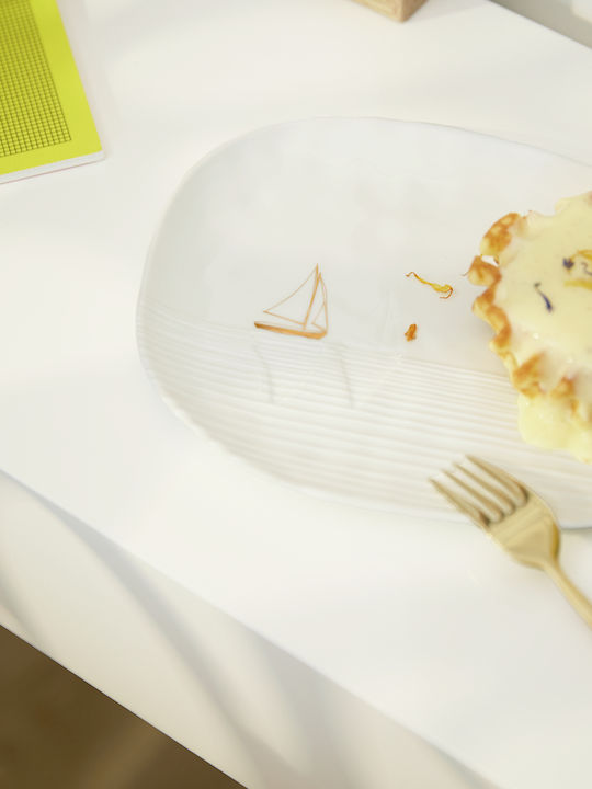 Raeder Horizon Serving Plate Round Porcelain White with Diameter 16.4cm