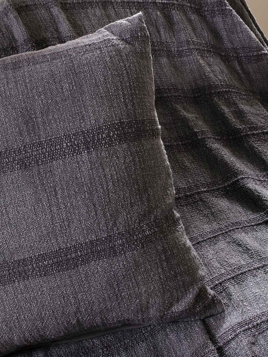 Hauz Hauz Halbdoppelte Decke mit Fransen 180x230cm Grau